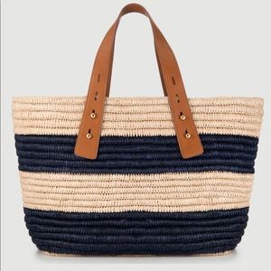 Frame Raffia Tote NWOT